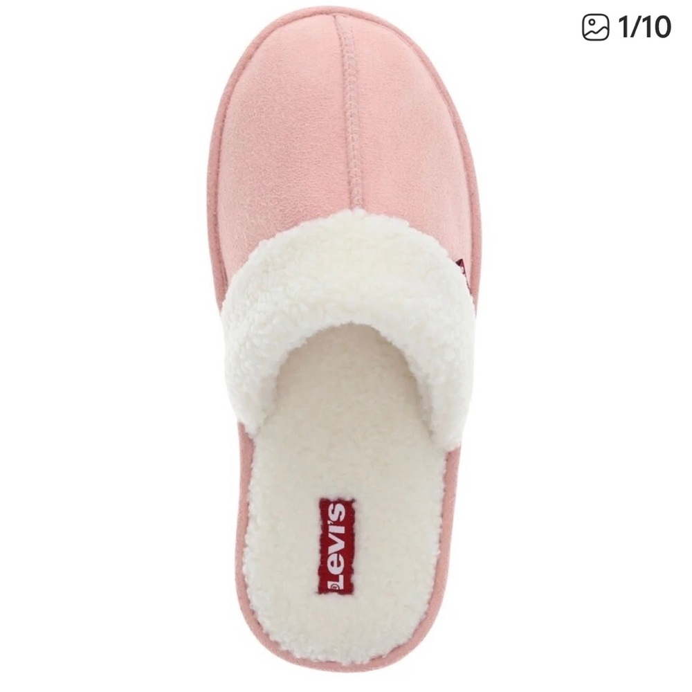 Levi's Women's Soft Pink and white Slippers